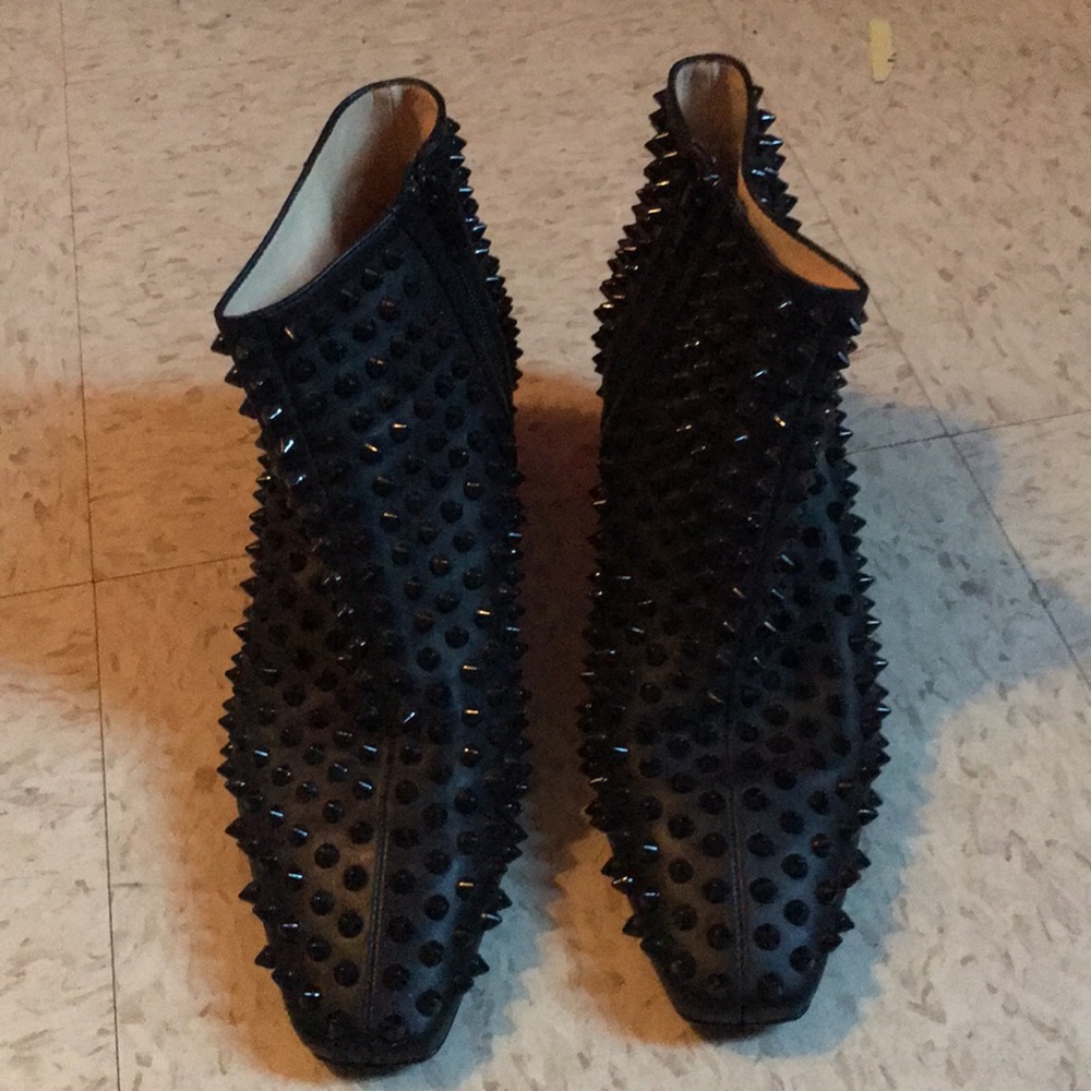 Designer spiked booties